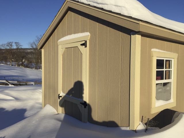 Snow Drifts On The Coop Door Homestead 1870